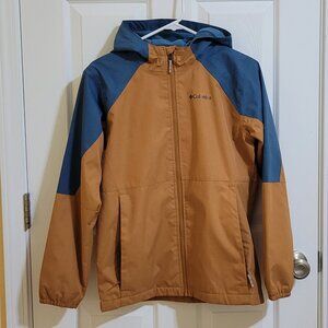 Columbia Endless Explorer Jacket Fleece-Lined Waterproof Orange/Blue. LIKE NEW